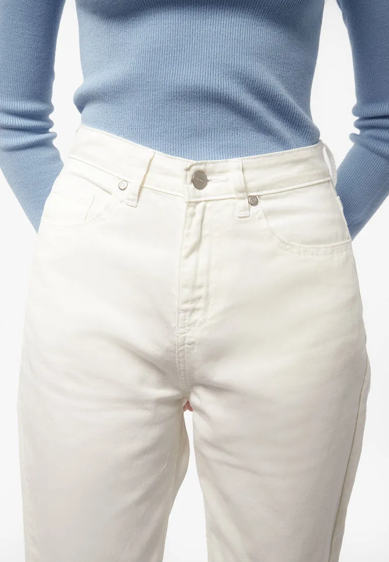 High Waist Tapered Denim Pants
