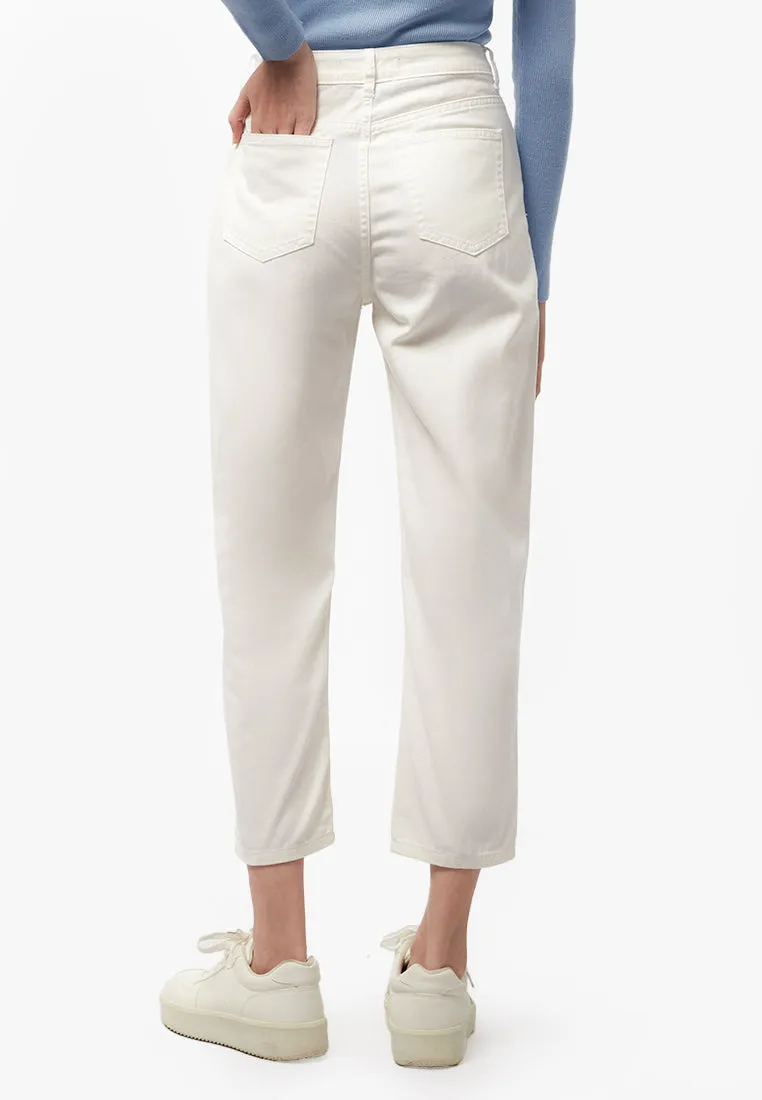 High Waist Tapered Denim Pants