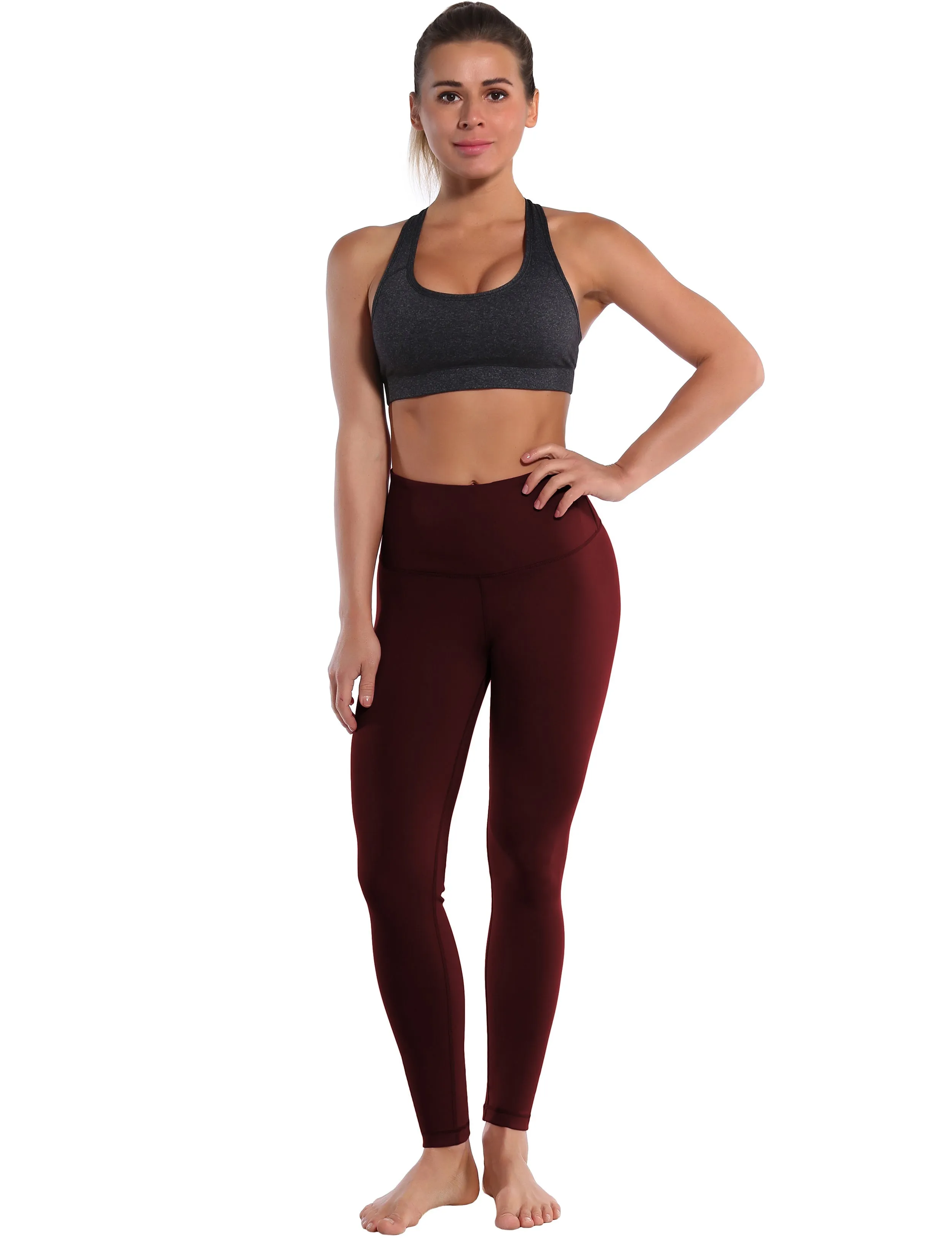 High Waist Yoga Pants cherryred_yoga