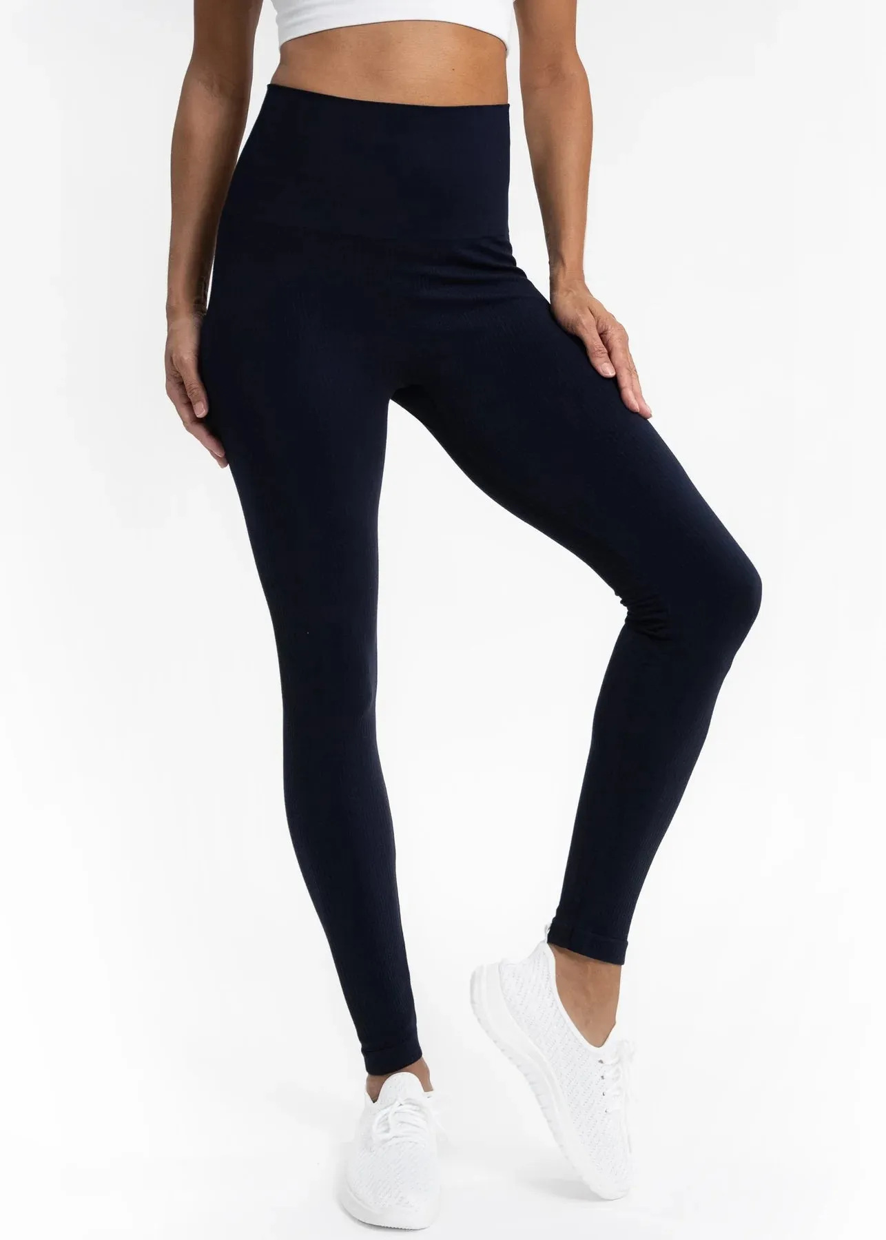 High Waisted Leggings - Navy