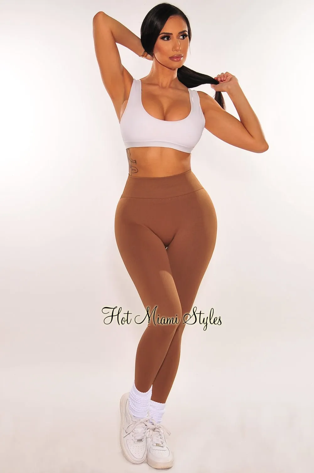 HMS FIT: Latte High Waist Ultra Butt Lifting Leggings