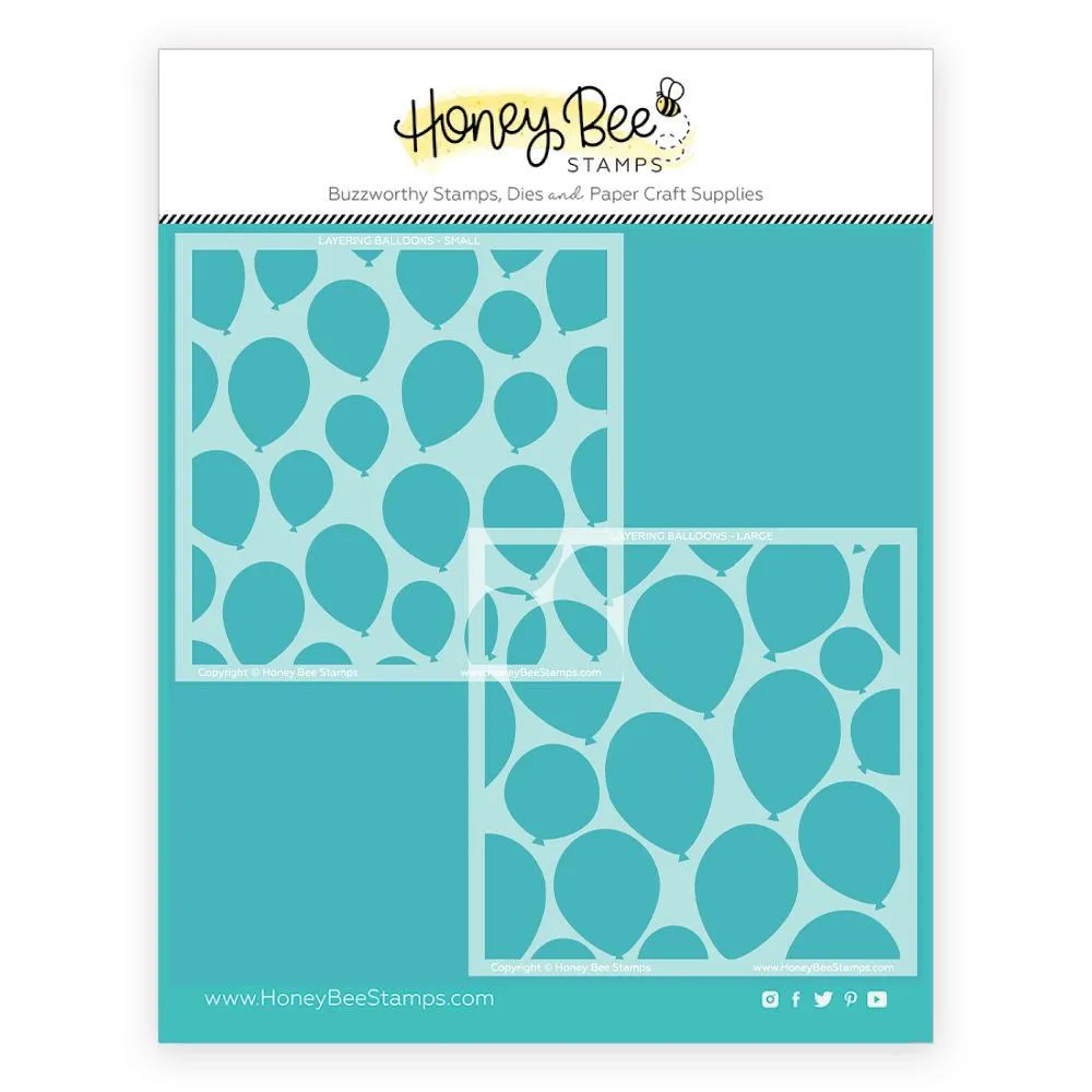 Honey Bee Stamps - Stencils - Layering Balloons