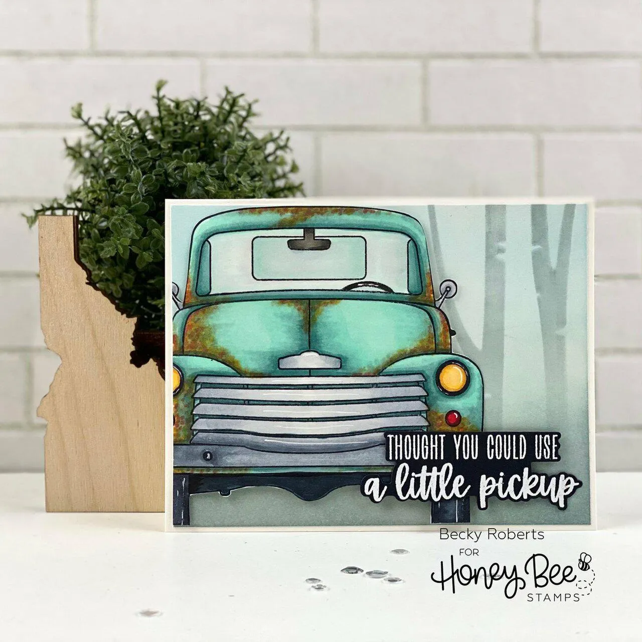 Honey Bee Stamps - Stencils - Layering Birch Trees