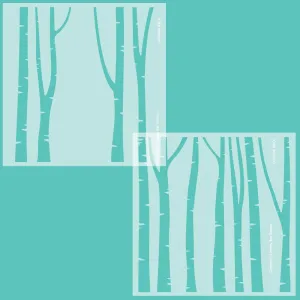 Honey Bee Stamps - Stencils - Layering Birch Trees