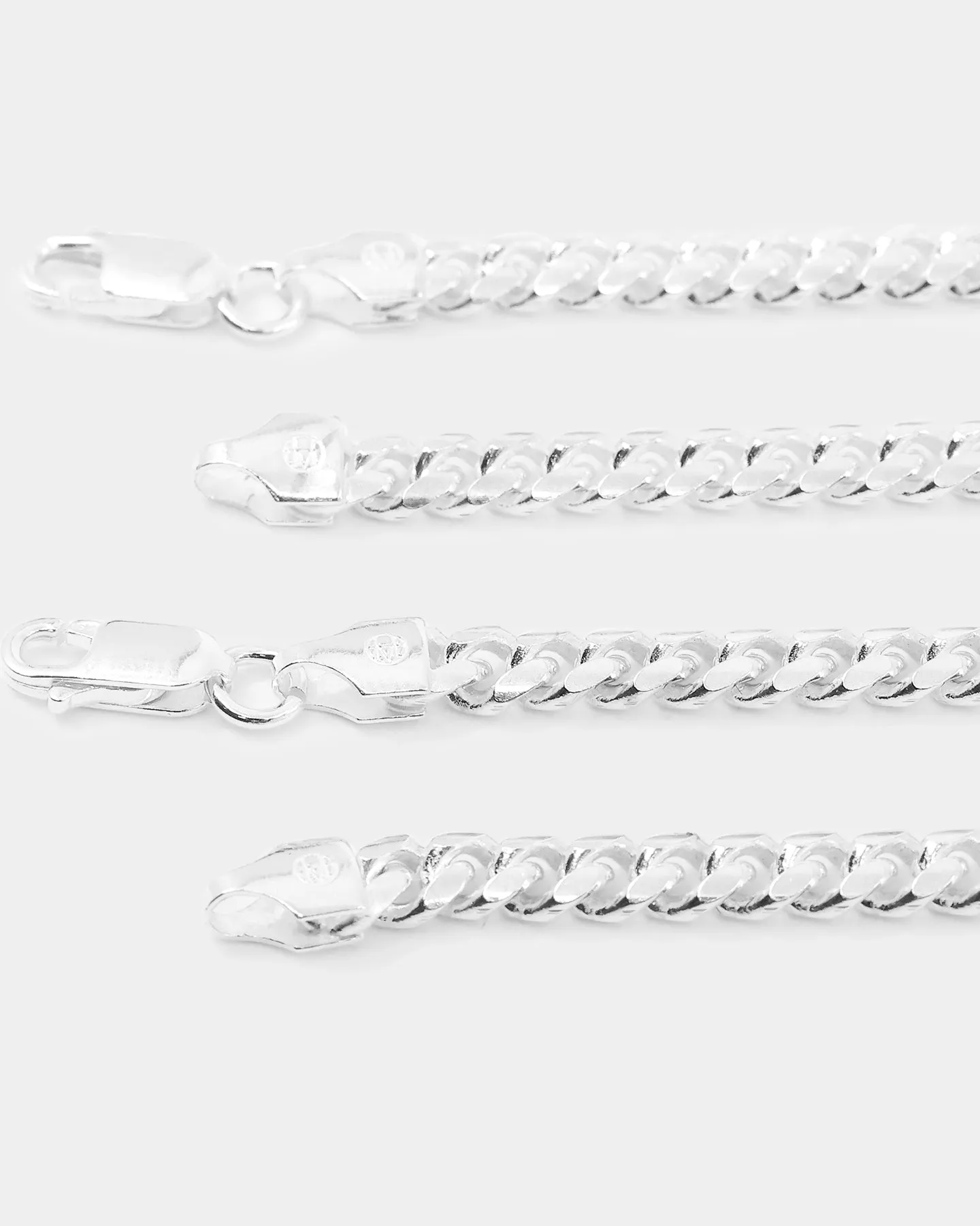 House Of Auric 5mm Cuban Chain Set Sterling Silver