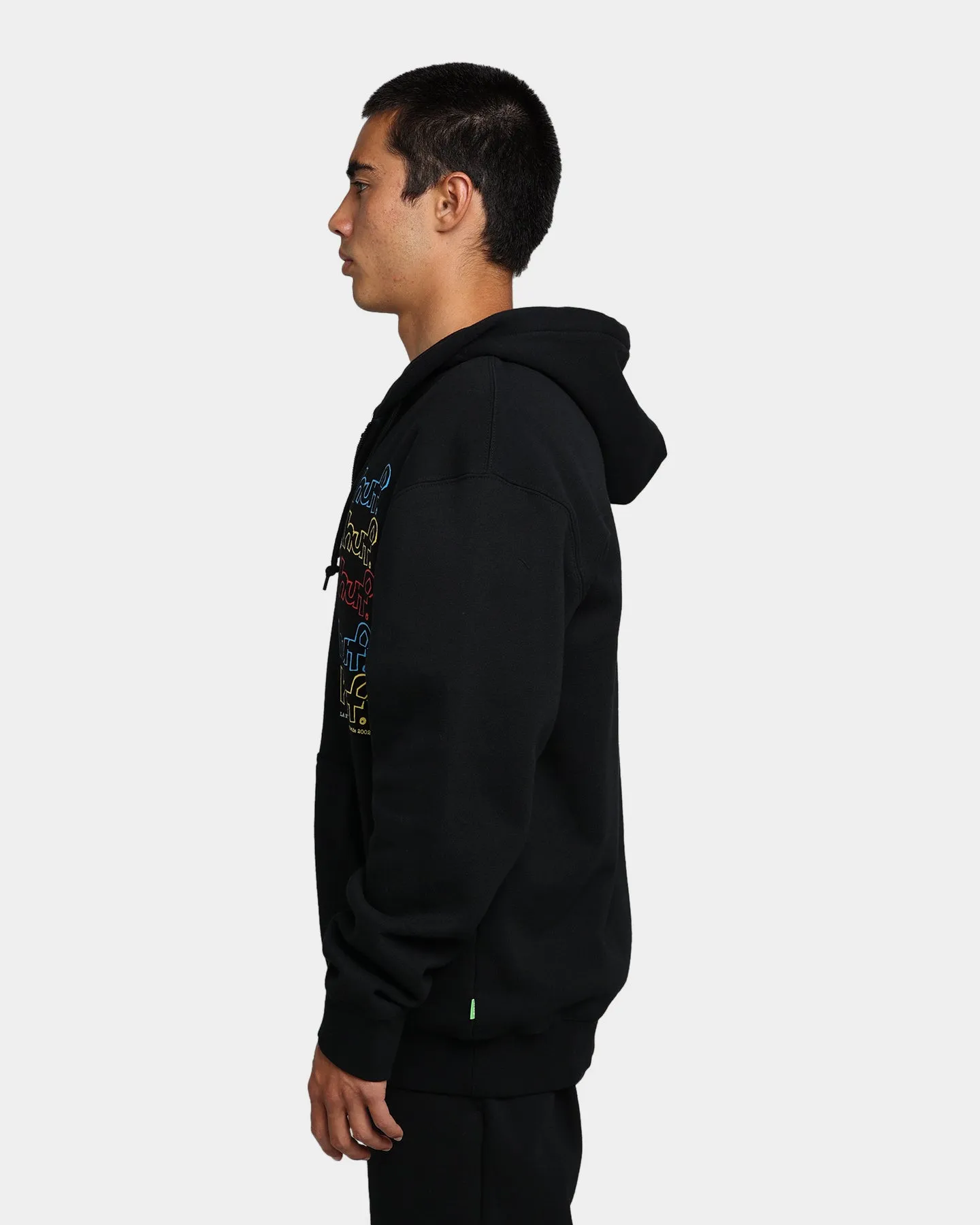 HUF Drop Out Stack Full Zip Hoodie Black