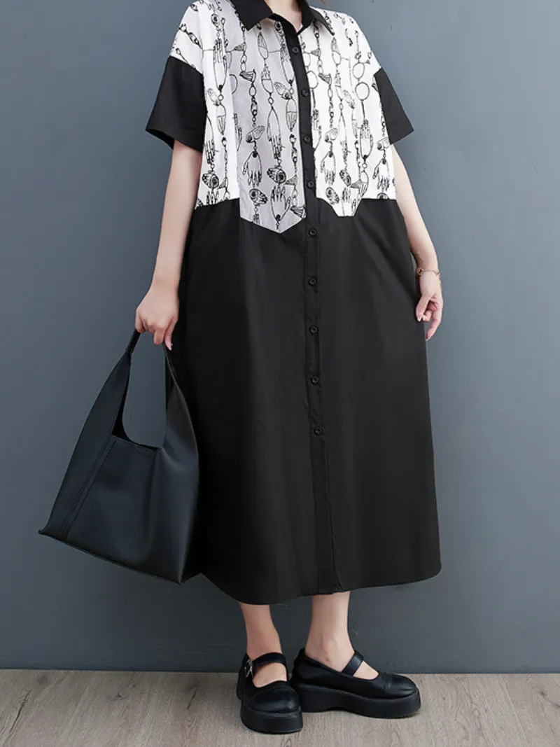 I Wanna Go Mid-Length Shirt Dress
