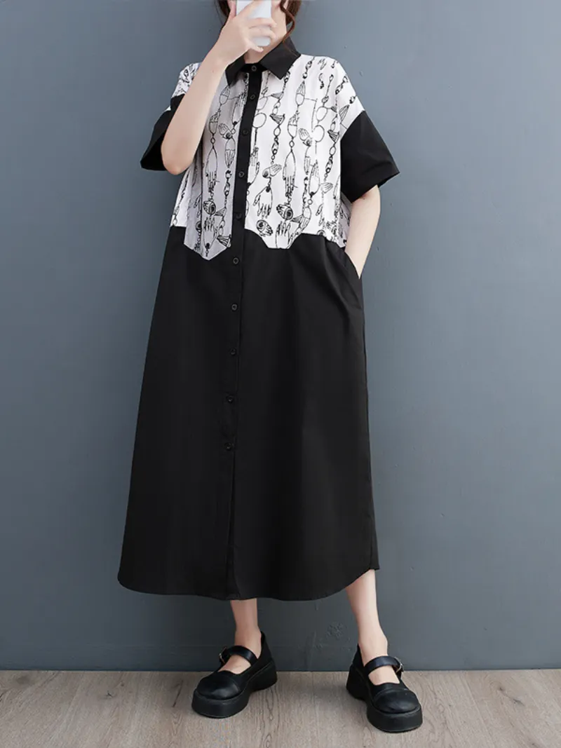 I Wanna Go Mid-Length Shirt Dress