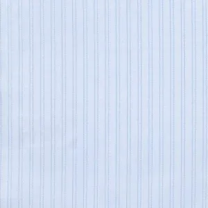Ice Blue Ground Jacquard Weave with Double Blue Hairline Stripes Classic Custom Shirt 100c 120/2*50 Sas727a