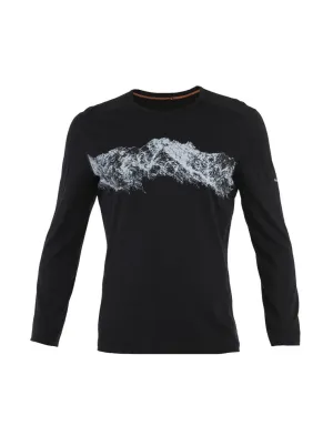 Icebreaker 200 Oasis Long Sleeve Men's Thermal Top Remarkables - Black