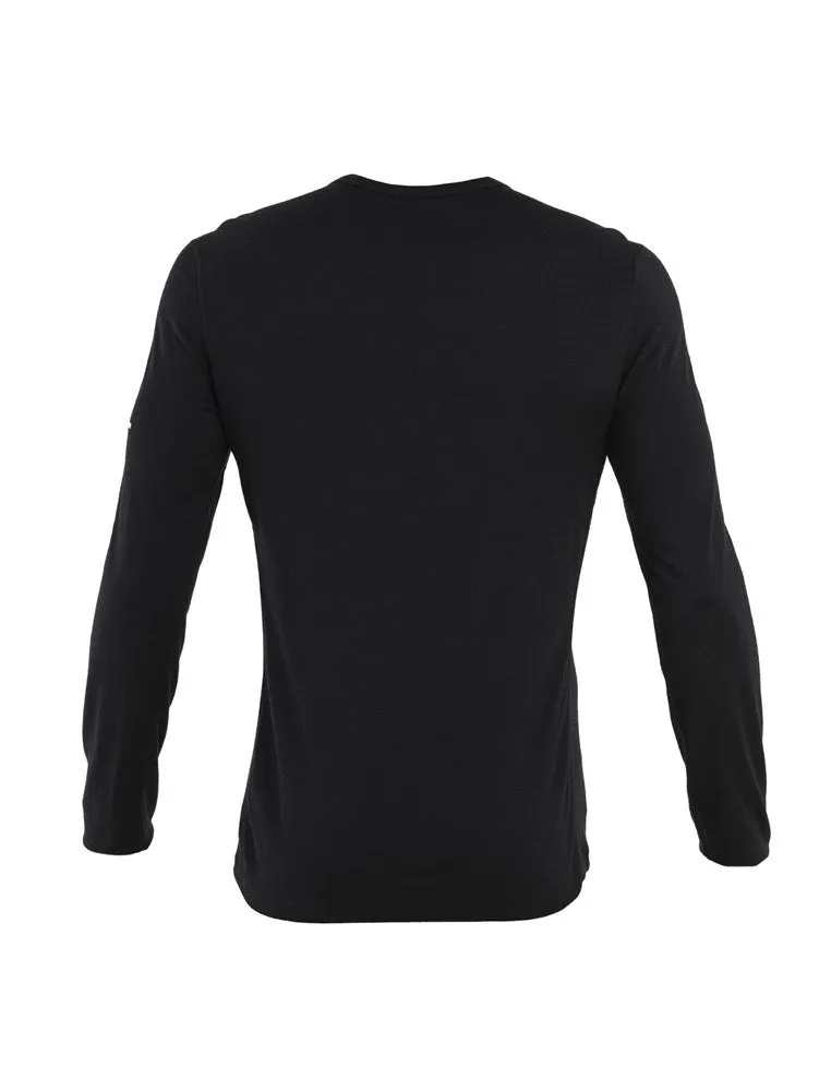Icebreaker 200 Oasis Long Sleeve Men's Thermal Top Remarkables - Black