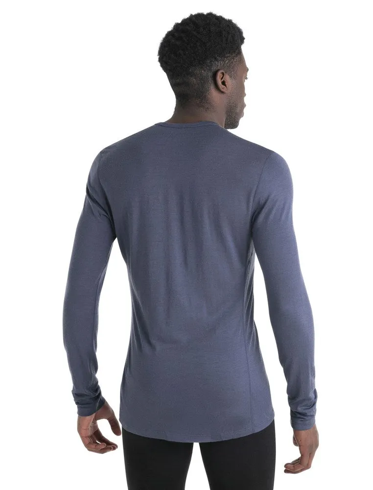 Icebreaker 200 Oasis Long Sleeve Men's Thermal Top Ski Stripes - Graphite