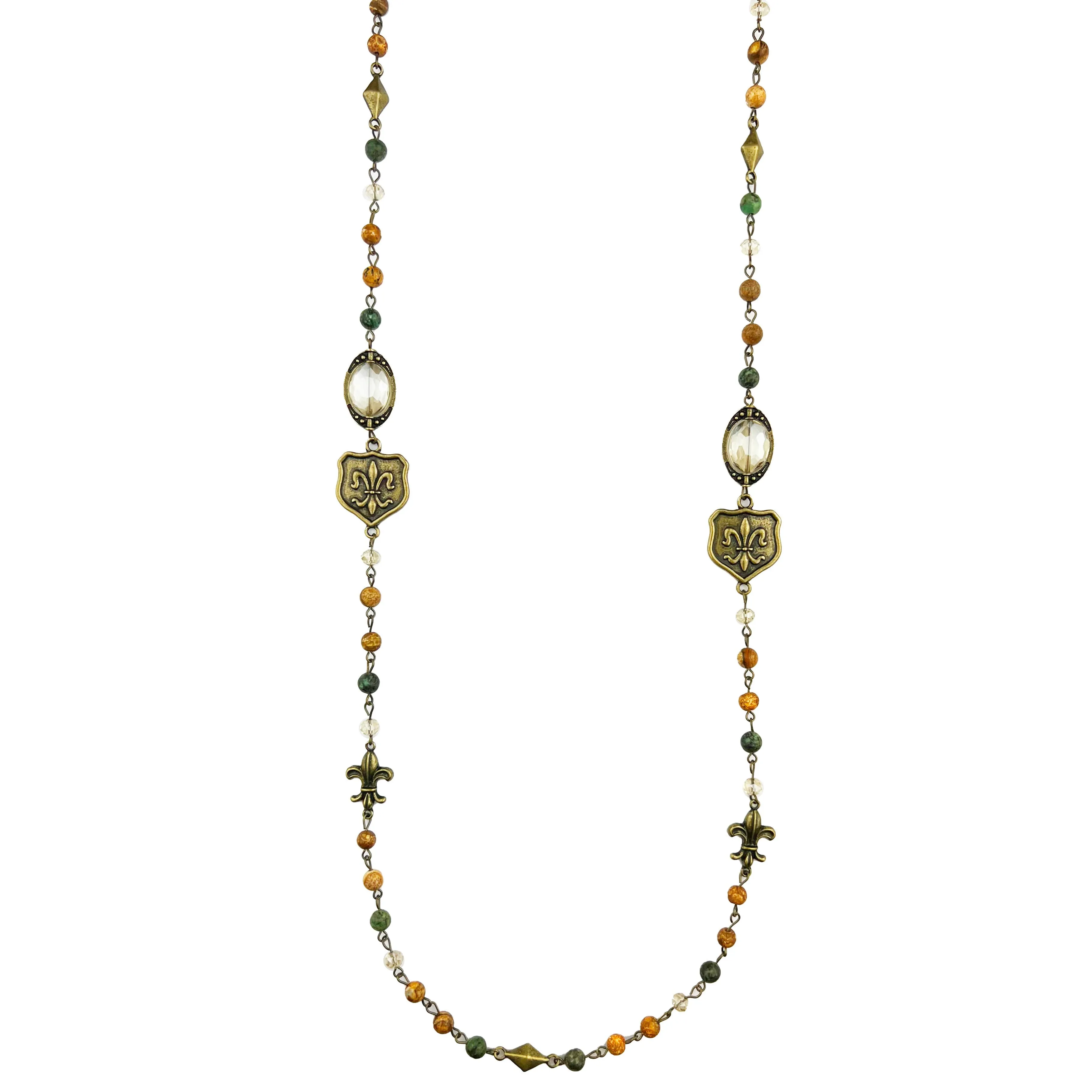 Infinity Fleur De Lis Layering Necklace