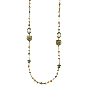 Infinity Fleur De Lis Layering Necklace
