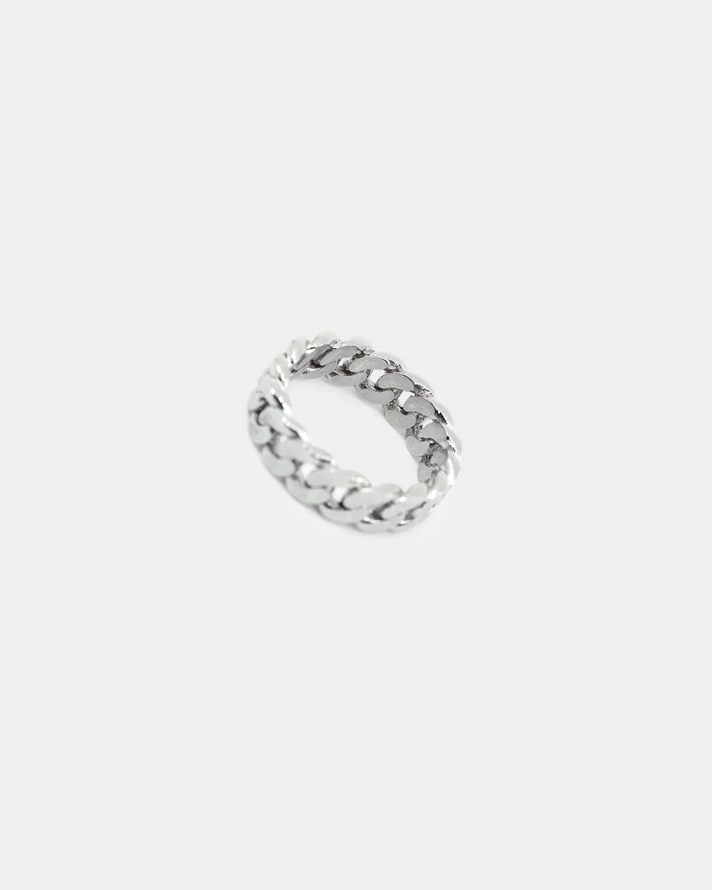 Infra Steel Cut Cuban Ring Stainless Steel