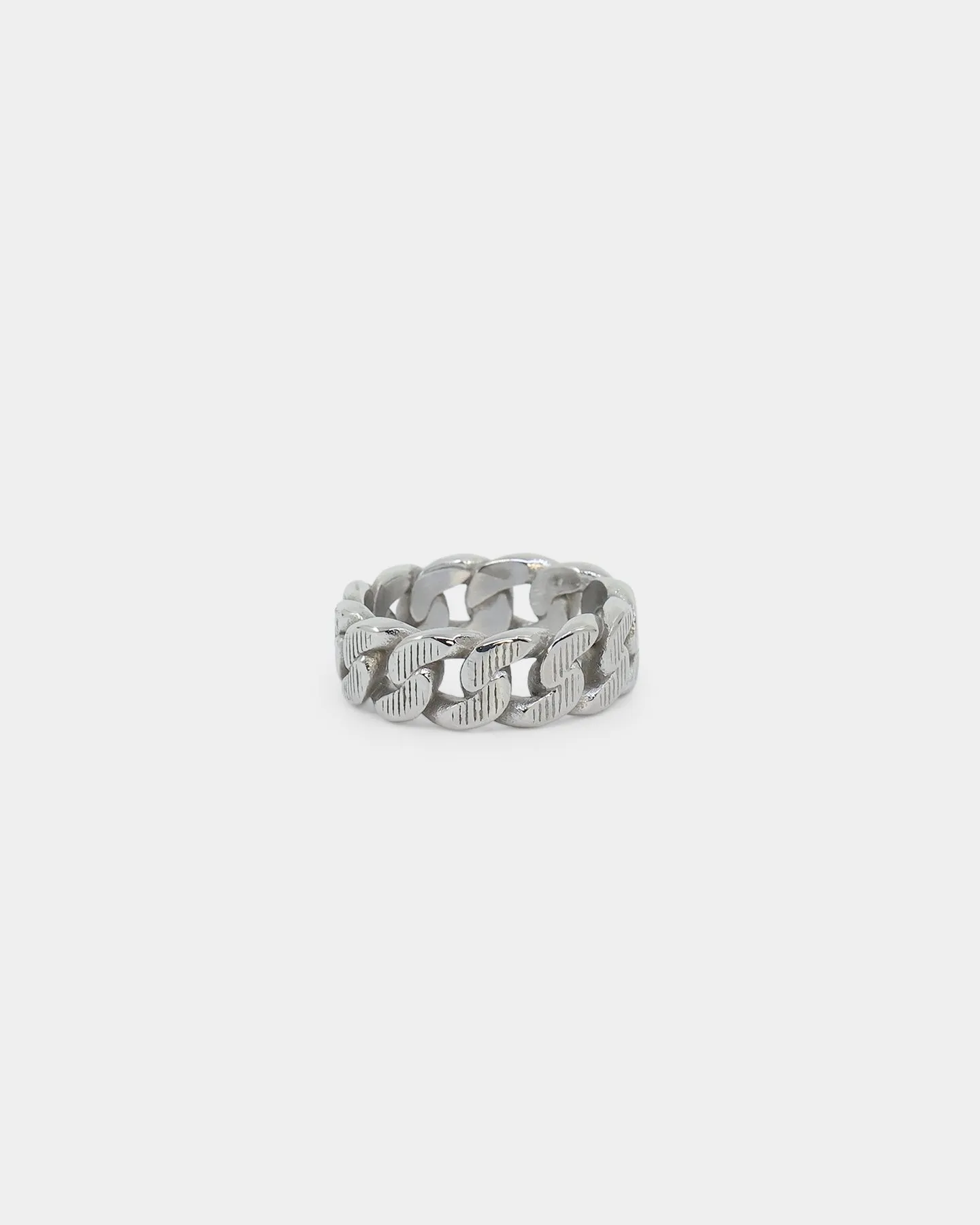 INFRA Uncle Steel Cut Cuban Ring Stainless Steel