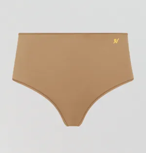 Invisible microfibre high waist brief [Mocha]