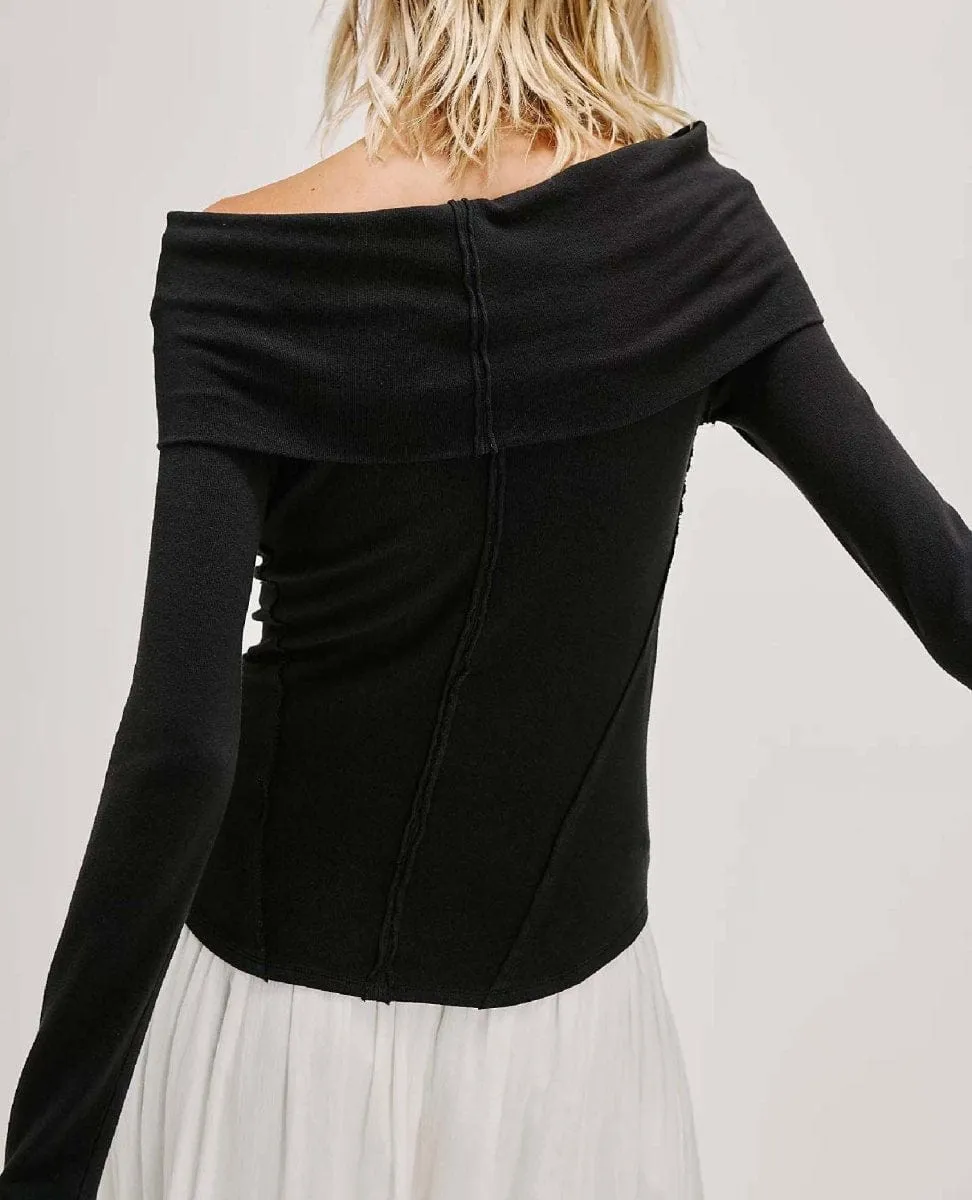 Iris Layering Top Black Long Sleeve