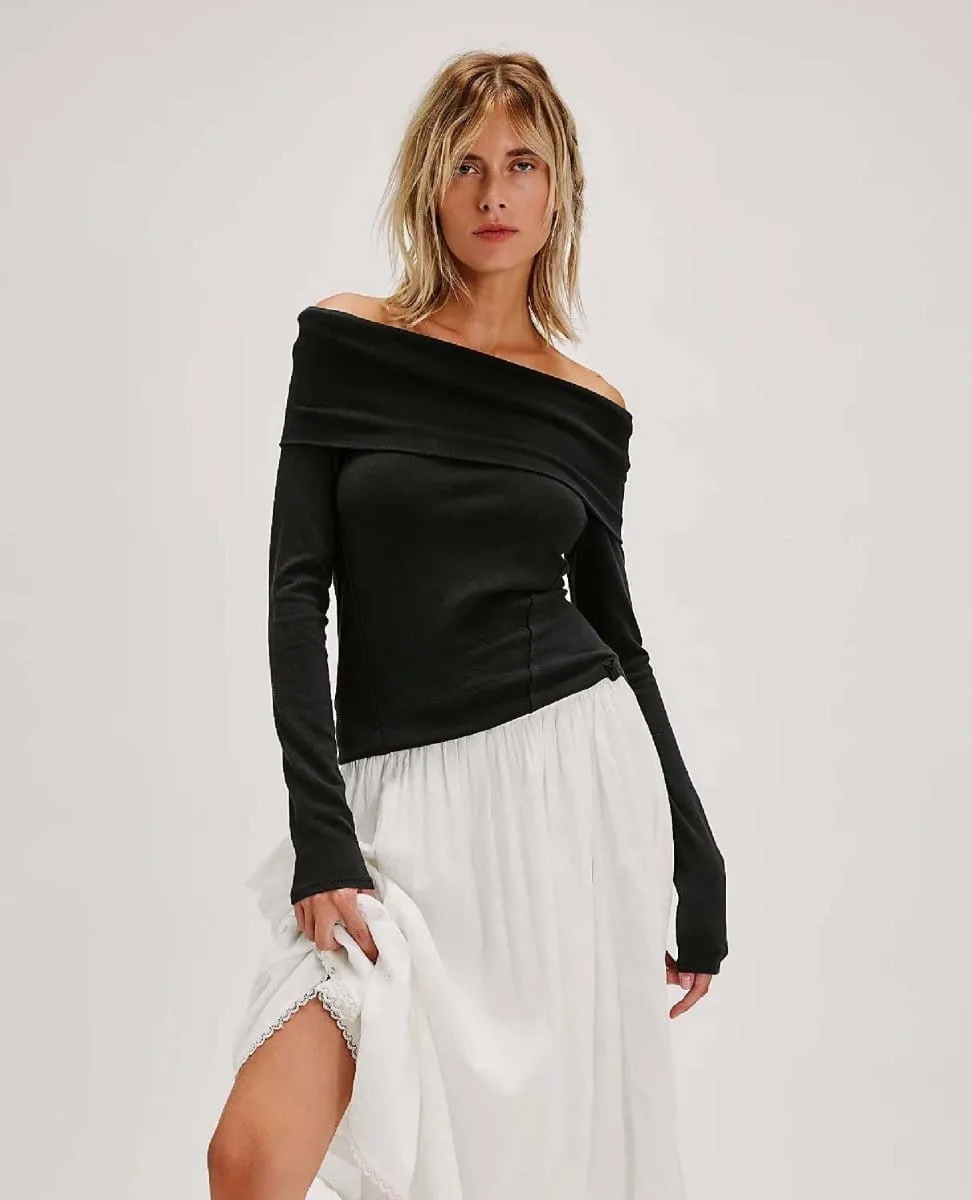 Iris Layering Top Black Long Sleeve