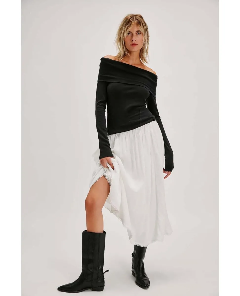 Iris Layering Top Black Long Sleeve