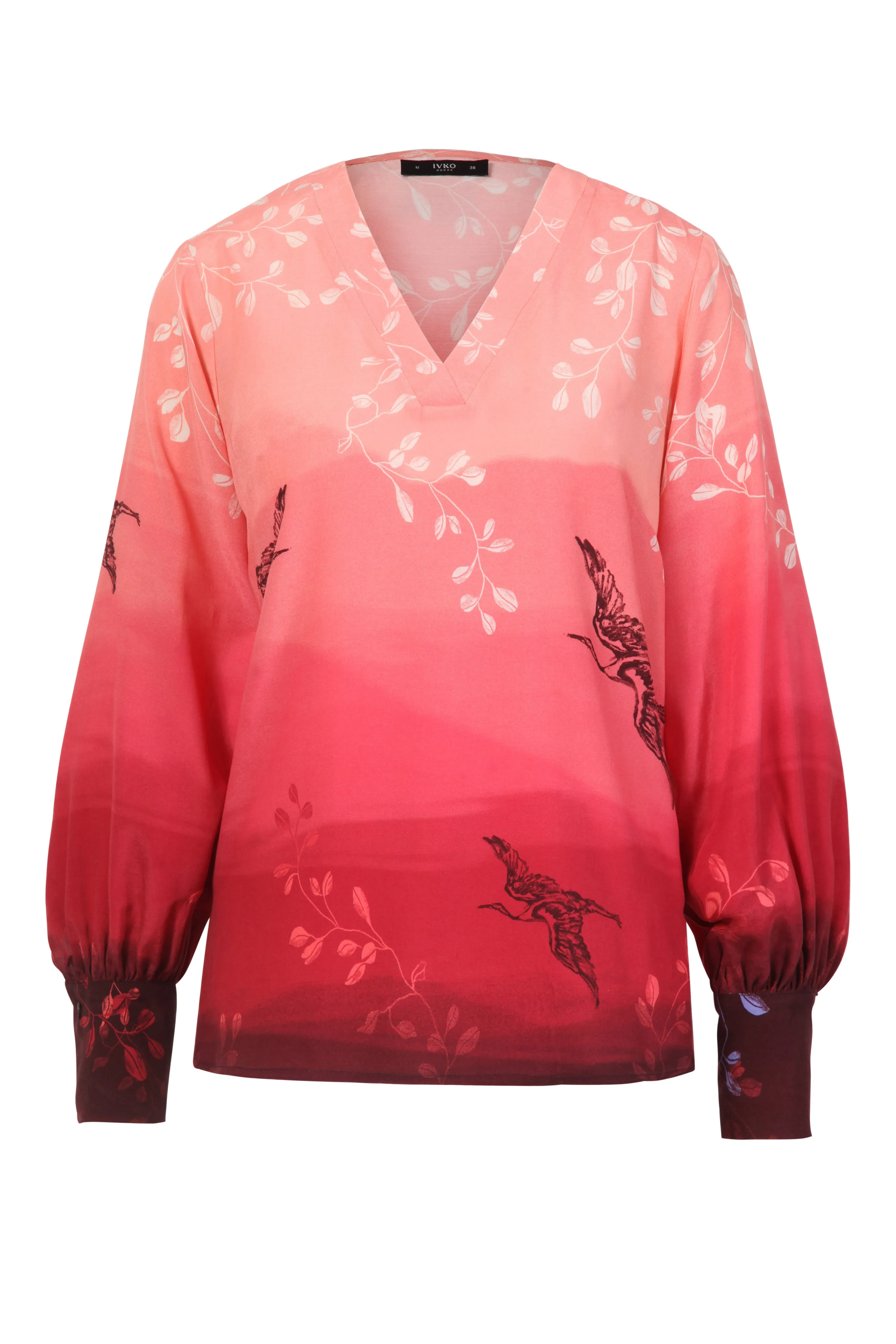Ivko Indigo Pattern Print Blouse/Top