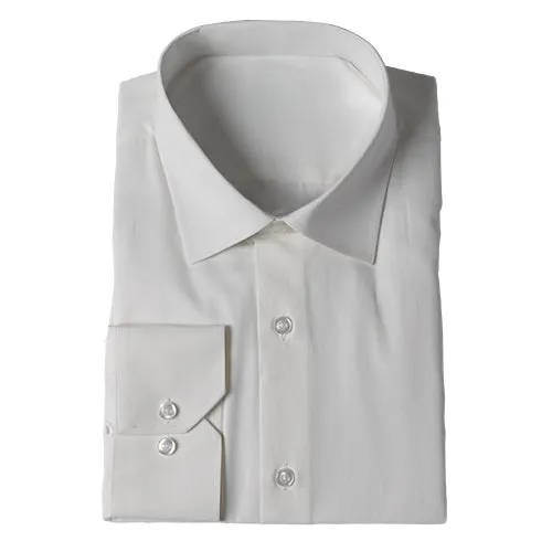 Ivory Spread Collar Dress Shirt