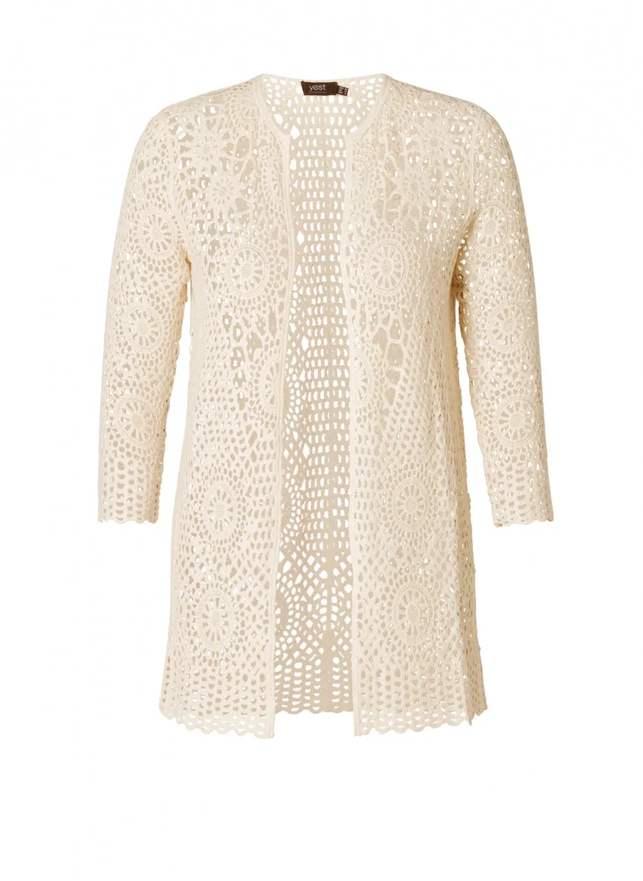 Izzly Knitted Crocheted Cardigan