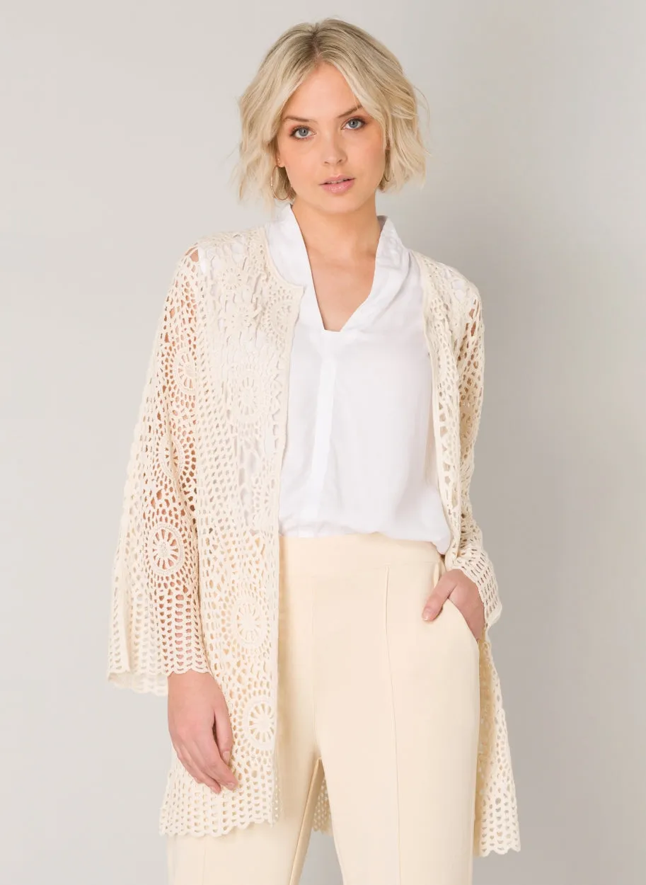 Izzly Knitted Crocheted Cardigan