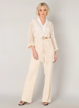 Izzly Knitted Crocheted Cardigan