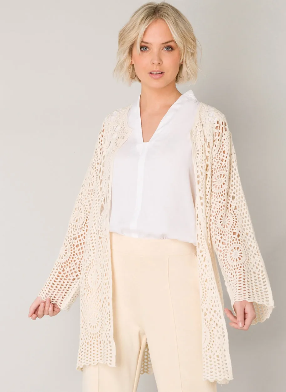Izzly Knitted Crocheted Cardigan