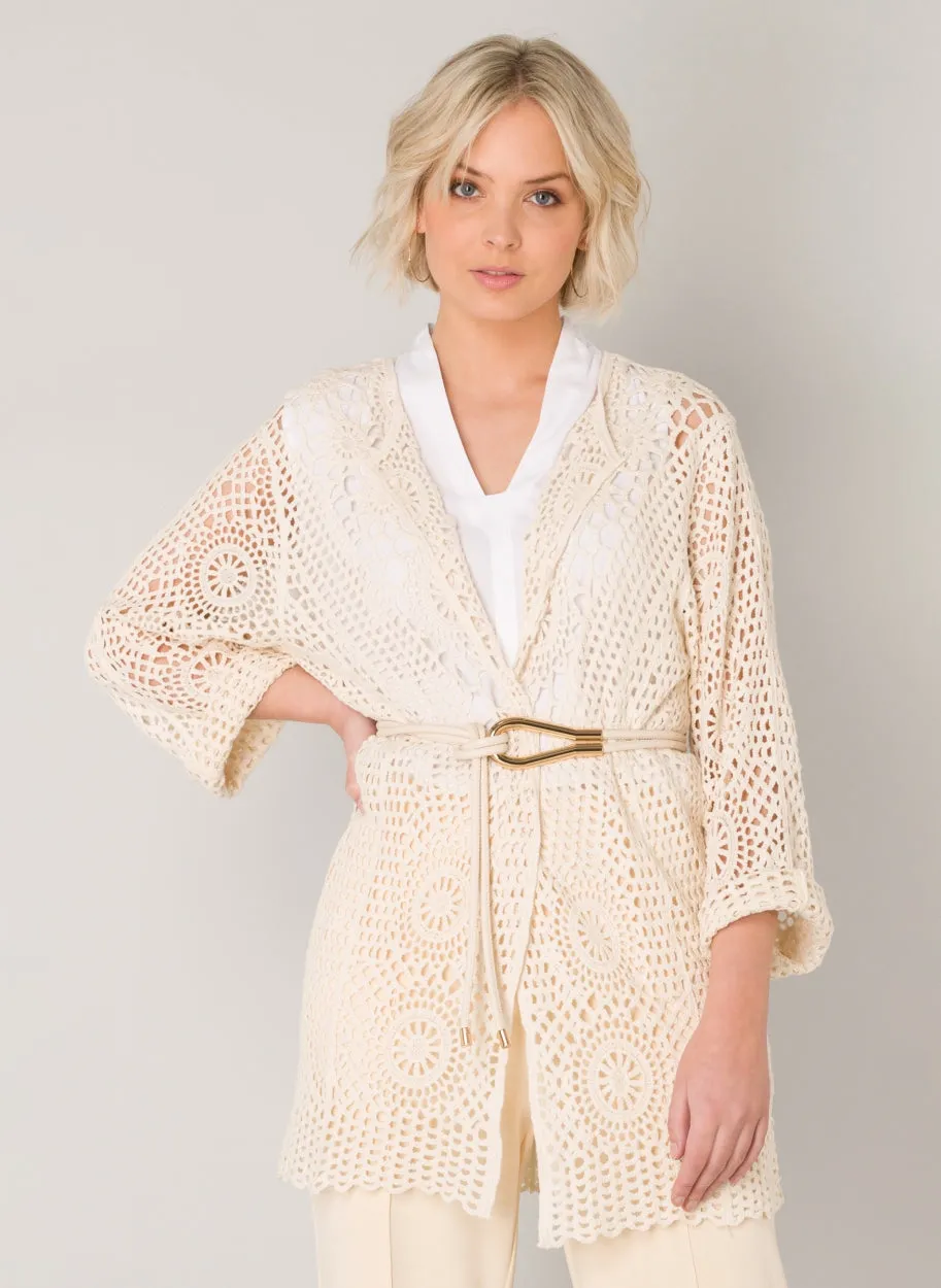 Izzly Knitted Crocheted Cardigan