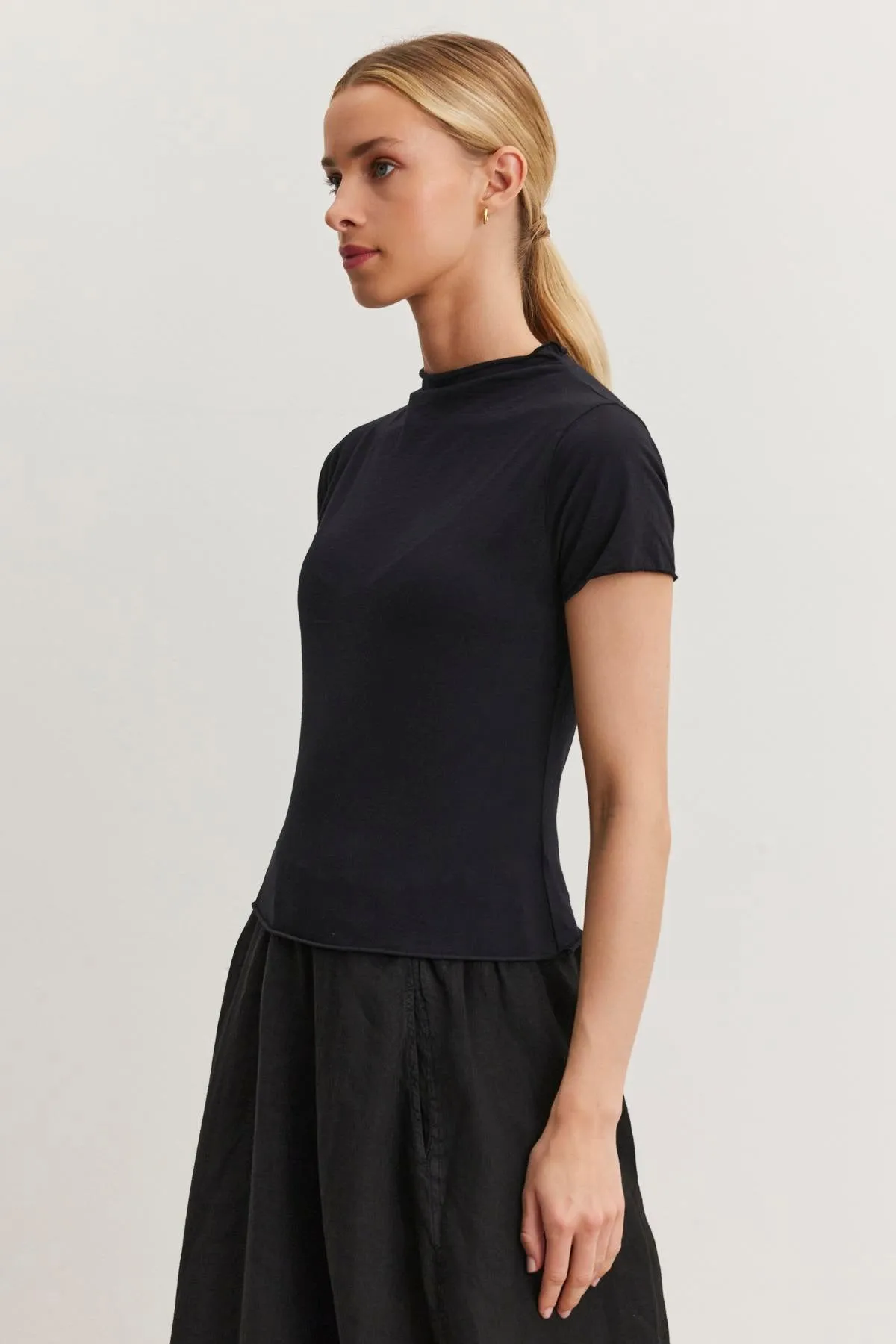 JACKIE MOCK NECK TEE