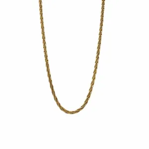 Jacqueline Shiny Twisted Rope Chain Necklace