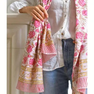 Jaipur Flower Block Printed Scarf