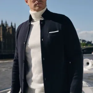 James Bond Cashmere Roll Neck Sweater - Moonraker Edition - By N. Peal