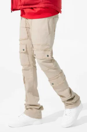 Jordan Craig MARTIN STACKED EL DORADO CARGO PANTS (KHAKI)