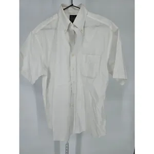 Jos A Bank Mens Sz 15 1/2 Short Sleeve Dress Shirt White Travelers Collection