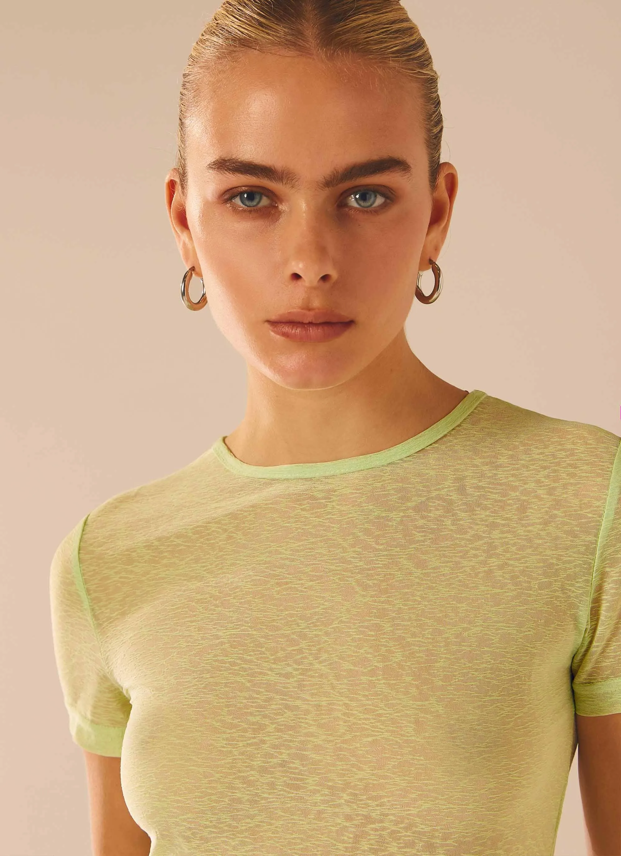 Just Like Magic Mesh Tee - Lime