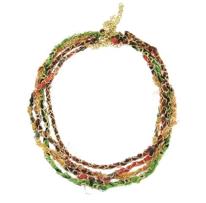 Kantha Multi-Strand Layering Necklace