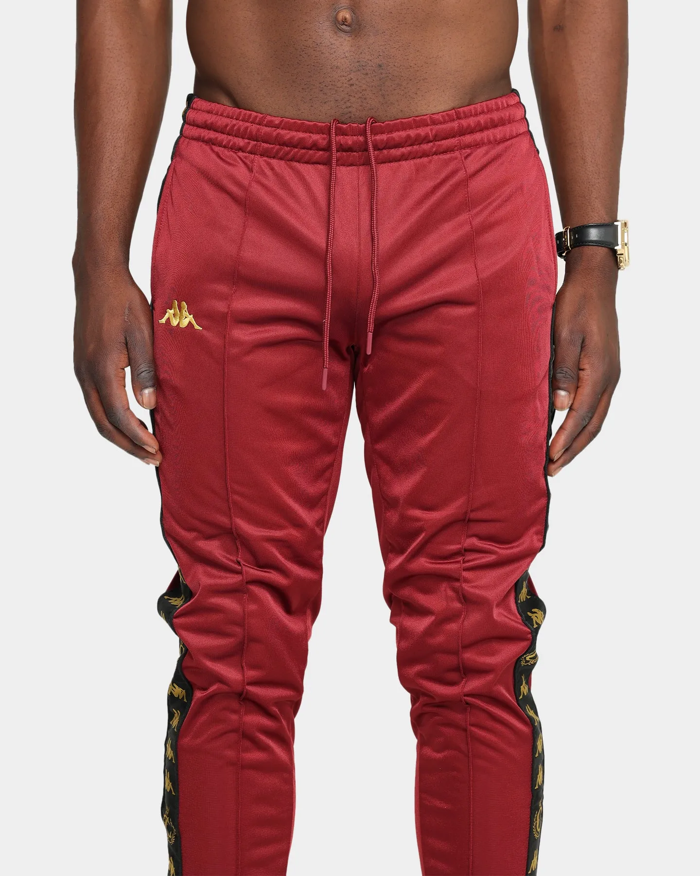 Kappa Kappa x Culture Kings Authentic Karmine Trackpant Burgundy/Gold