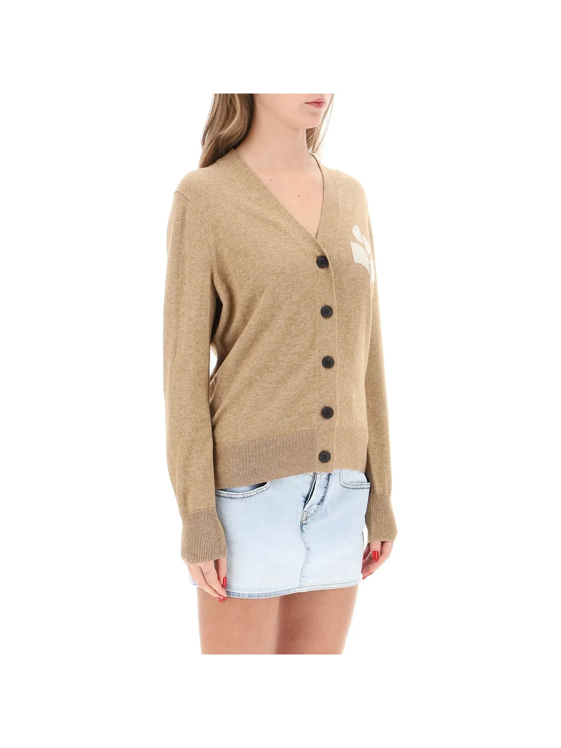 Karin Intarsia Wool Cardigan