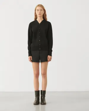 Katie Cardigan in Merino Wool, Black