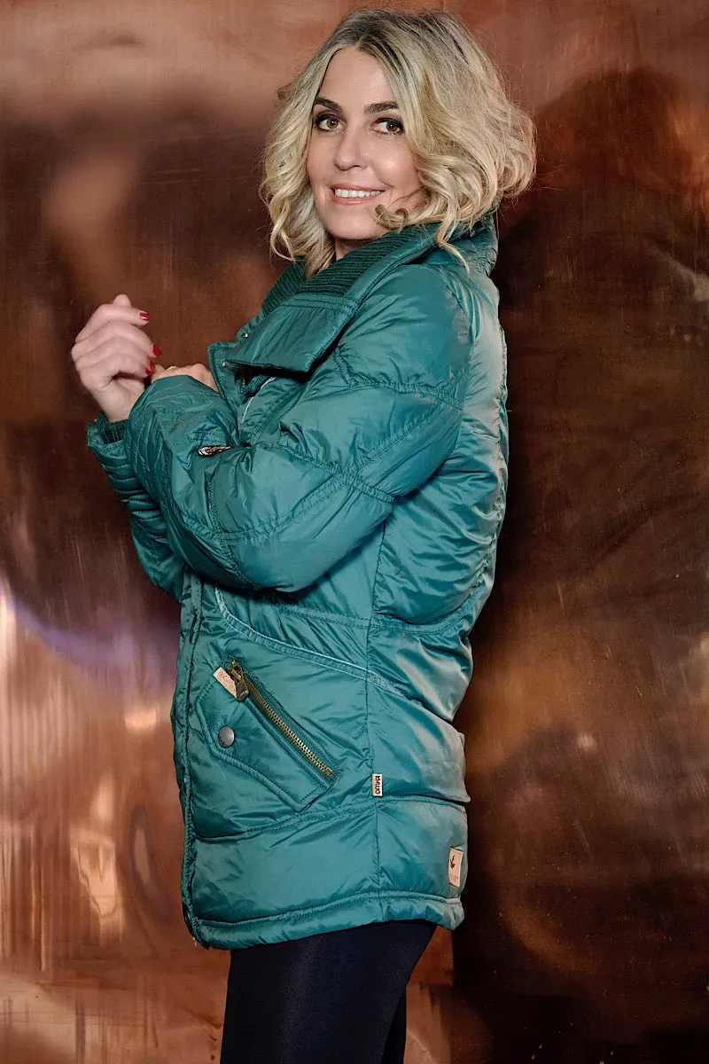 Khujo Green Puffer Jacket