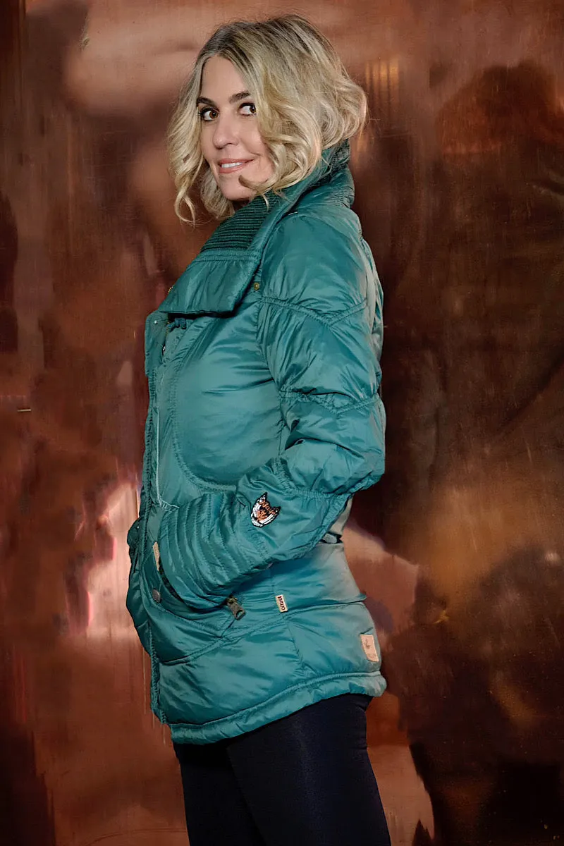 Khujo Green Puffer Jacket