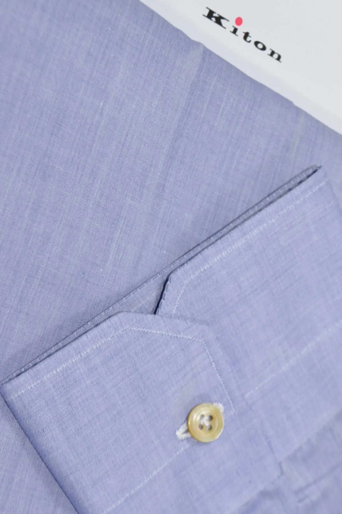 Kiton Shirt Blue Lavender 38 - 15 SALE