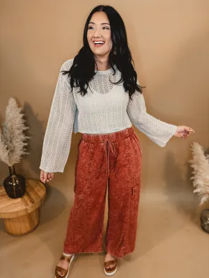 Knit Crochet Layering Sweater - Sand Beige