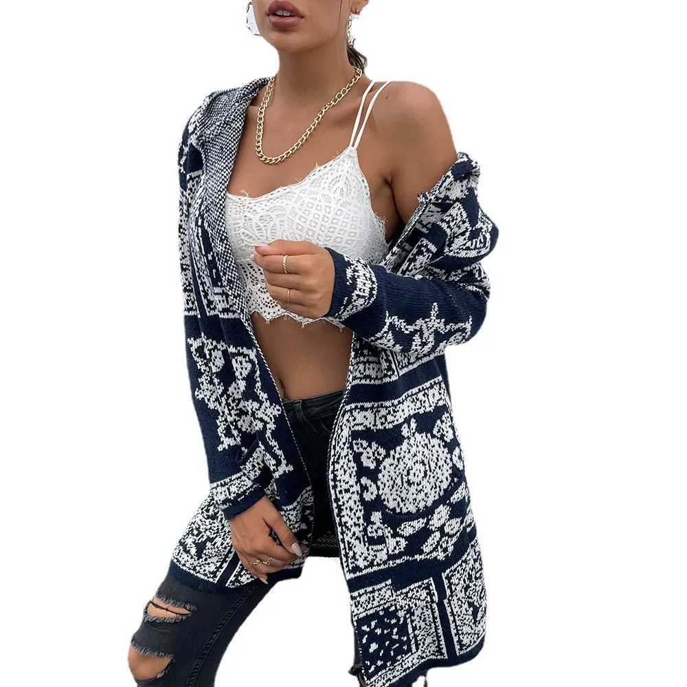 Knitted Sweater Long Cardigan Women Wholesale
