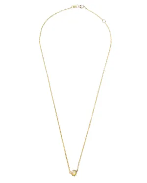 Kym V 14k Gold Tiny Diamond Bezel Necklace