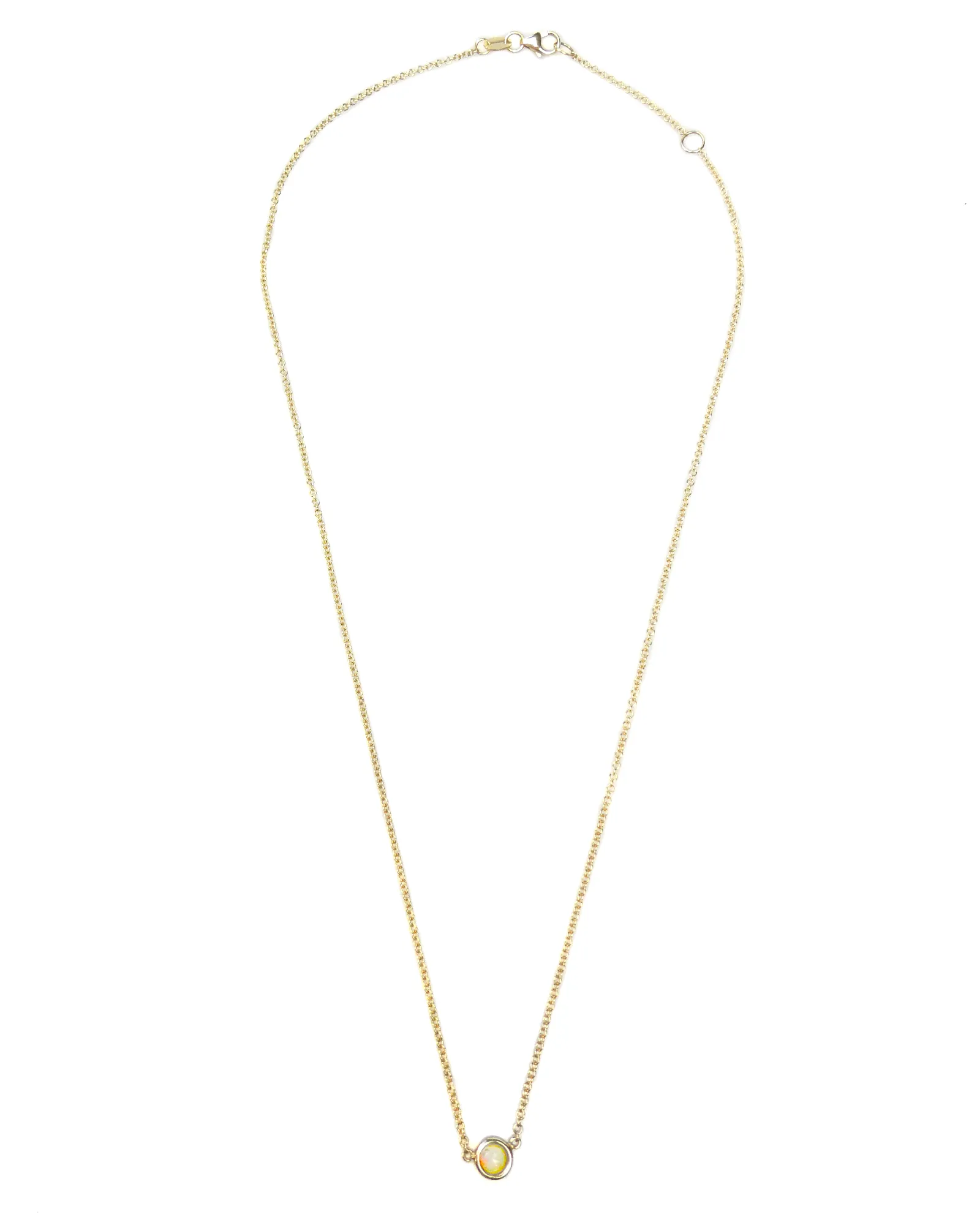 Kym V 14k Gold Tiny Diamond Bezel Necklace