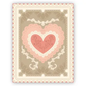 Lace Heart Layering Frames - Honey Cuts